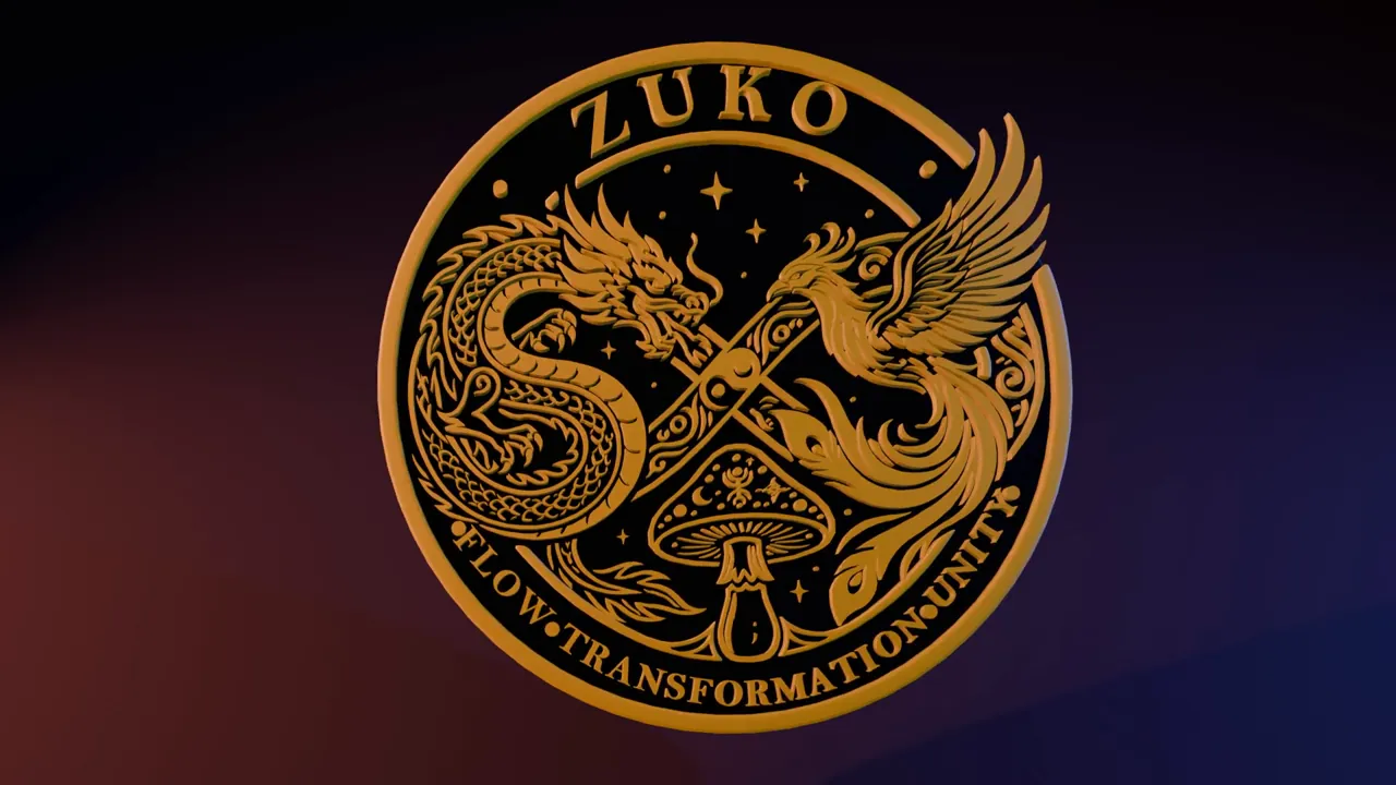 A business coat of arms built from scratch in 3D, then printed as a relief wall plaque.
