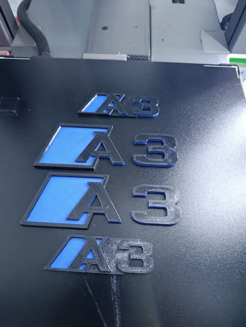 Audi A3 Badge — 3D printed functional (photo 1 of 4)