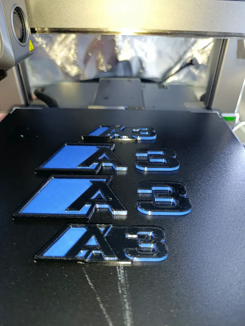 Audi A3 Badge — 3D printed functional (photo 4 of 4)