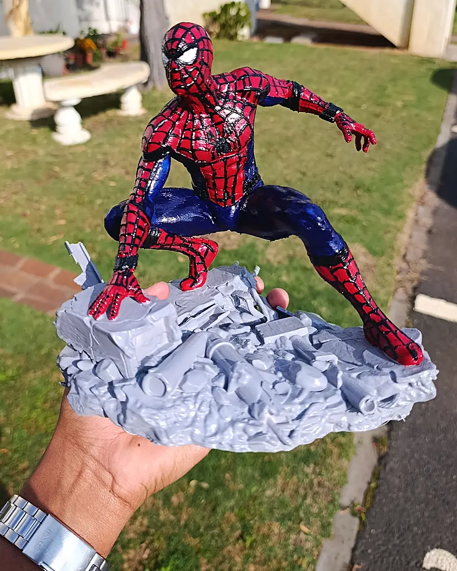 Spider-Man Rooftop Statue — 3D printed display piece (photo 1 of 3)