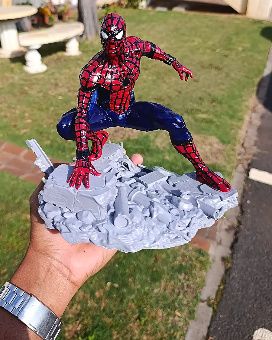 Spider-Man Rooftop Statue — 3D printed display piece (photo 2 of 3)