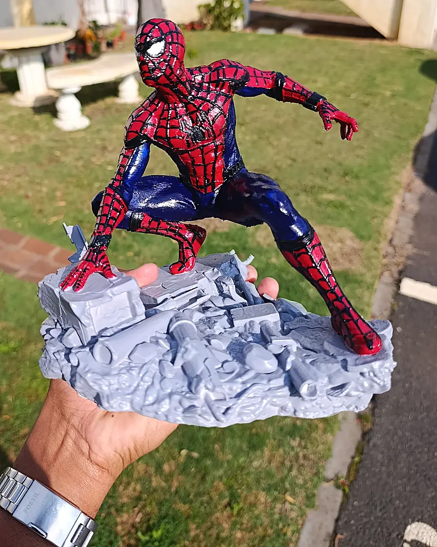 Spider-Man Rooftop Statue — 3D printed display piece (photo 3 of 3)
