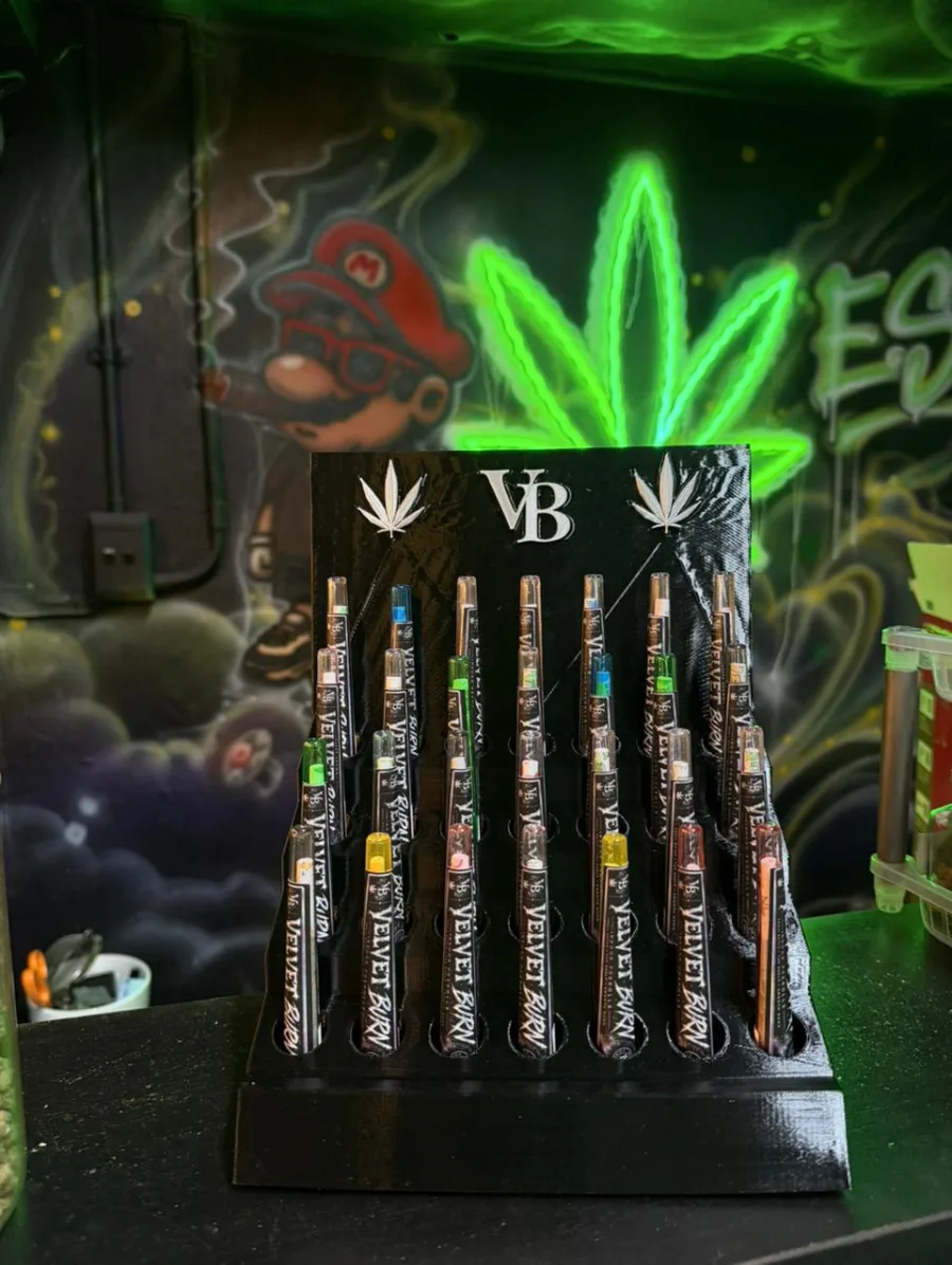 Velvet Burn Pre-Roll Display Stand — 3D printed branded (photo 5 of 5)
