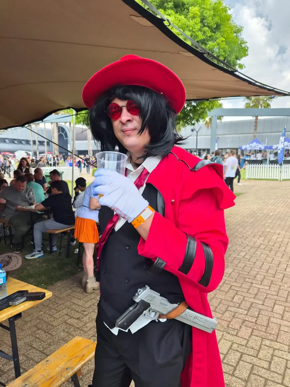 Alucard cosplayer at Comic Con Africa with the silver 454 Casull tucked into his belt